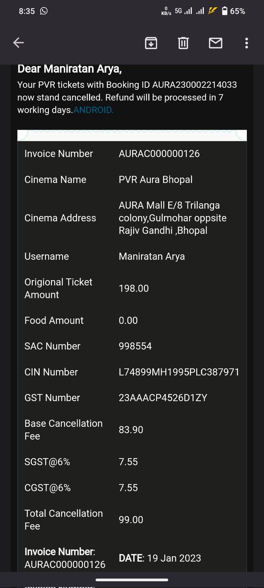 ManiratanArya's tweet photo. @PVRSupport 8340542275
Email- maniratanarya02@gmail.com
Refund is not yet credited. https://t.co/lAsj3uGWWY