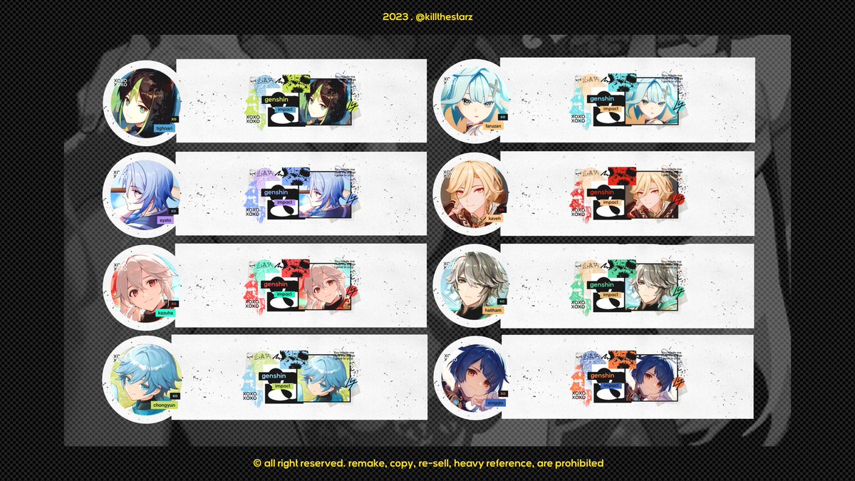 killthestarz's tweet photo. HELP RT? Tysm ⭐
#zonauang

halo, lyn kembali dengan layout genshin, pjsekai, dan enstars. price hanya berkisar 10k, avail replace text dgn fee 1k (kecuali tighnari)

bisa dm/tele aku nanti jam 19.00, atau ambil sekarang dgn cara booking! (+2k)

info cara dm &amp; tele ⬇️ https://t.co/D3zFdar2IH
