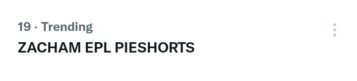 JUST IN: We are now trending Nationwide! Keep your tweets coming. ZACHAM EPL PIESHORTS #Zacham