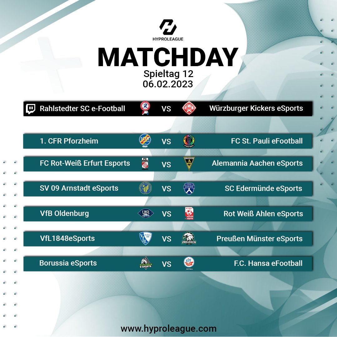 getquu's tweet photo. Die HPL ist weiterhin sehr spannend. Die Würzburger Kickers haben noch offene Spiele klettern aber langsam nach oben in der Tabelle. Wir dürfen gespannt sein wie es weiter geht!

#fifa23 #esport #gaming #fifa #proclubs #fussball https://t.co/lGWIKJpVEV