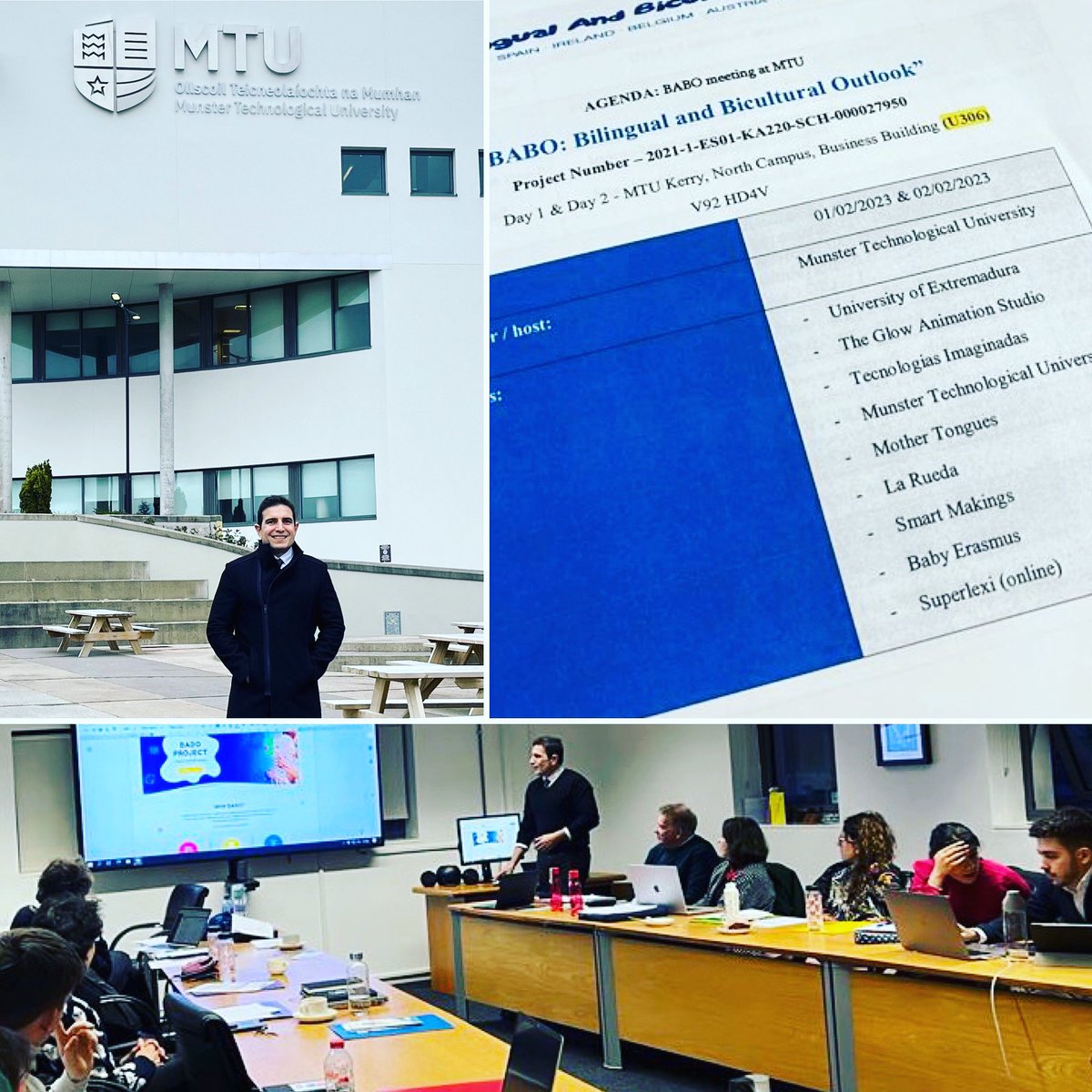 Trabajando en la Munster Technological University (Irlanda 🇮🇪) junto a nuestros socios europeos del proyecto “BABO” Bilingual And Bicultural Outlook para desarrollar un pack educativo con el q alumnos de educación infantil puedan adquirir un segundo idioma de forma natural.
