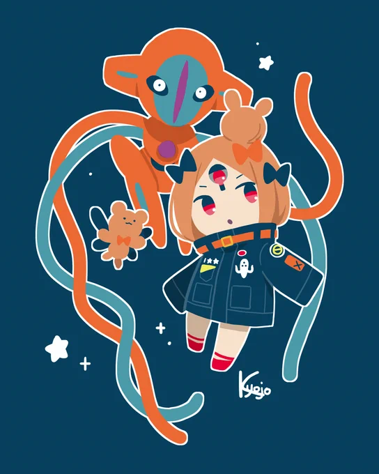 バズったら宣伝するといいって聞いたので!アビーちゃんとポケモンのイラストを描いてます 