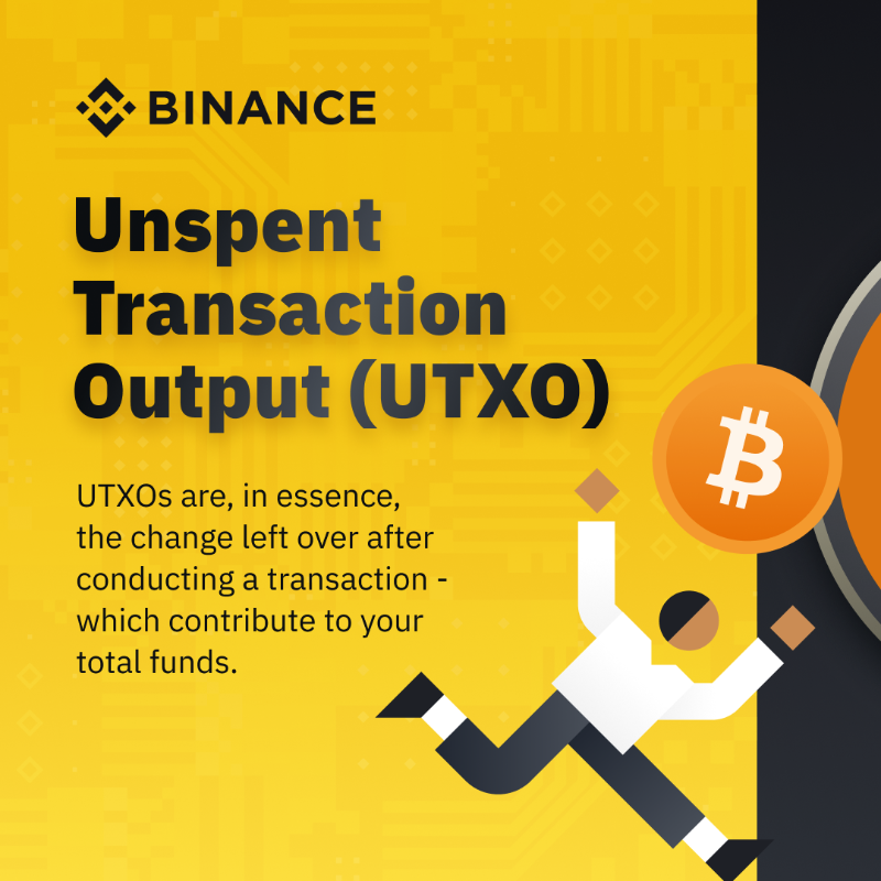 binance's tweet photo. UTXO = Unspent transaction output

The UTXO model serves as the protocol’s mechanism for keeping track of where coins are at any given time. 

Swipe to see how it works 👉