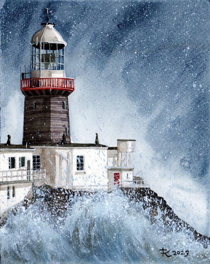artfinderlatest's tweet photo. Bailey Lighthouse, … by @illustrate123 #painting #mixedmedia #art https://t.co/0n3ryHVpMW @artfinder https://t.co/Tte4J07dya