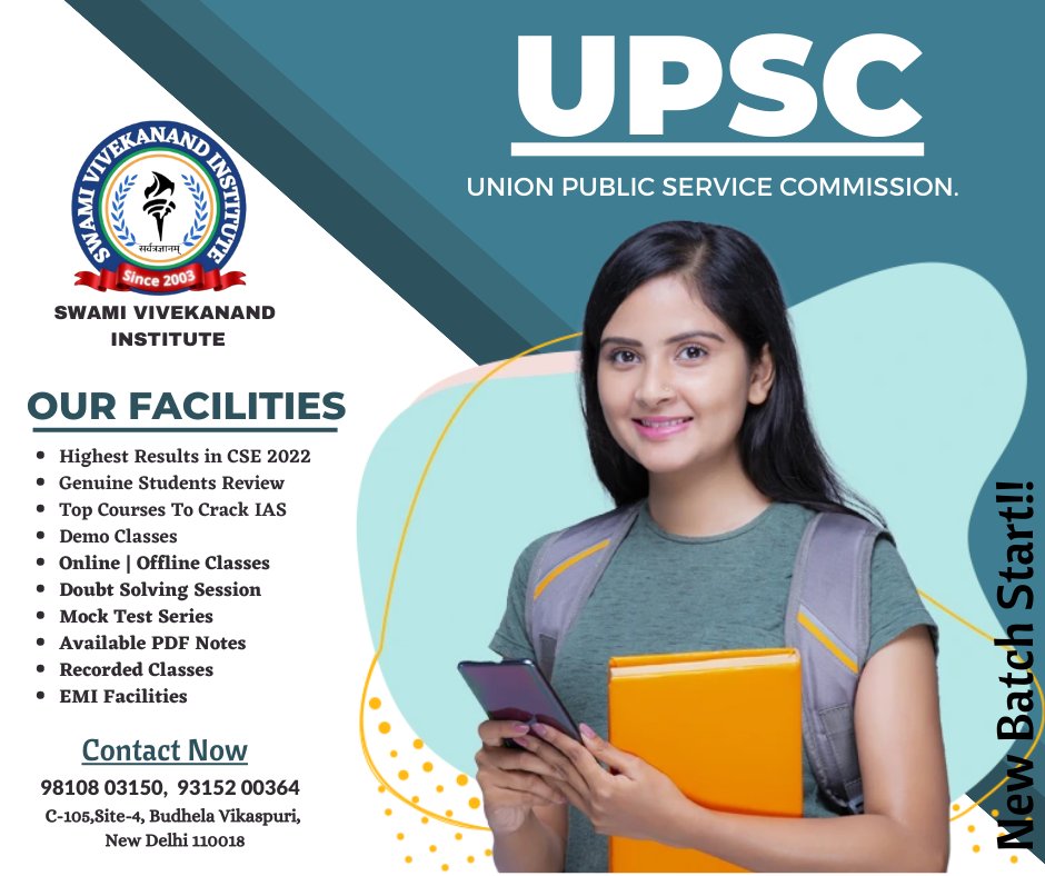 SviInstitute's tweet photo. Dear Students, We are starting a batch of Crash Course for UGC-NET &amp; UPSC those students who are interested should contact as soon as possible as these admissions will be taken for limited time only.
Missed Call / WhatsApp - +918851204715
ONLINE/OFFLINE MODE AVAILABLE https://t.co/2ABfFbuHNp