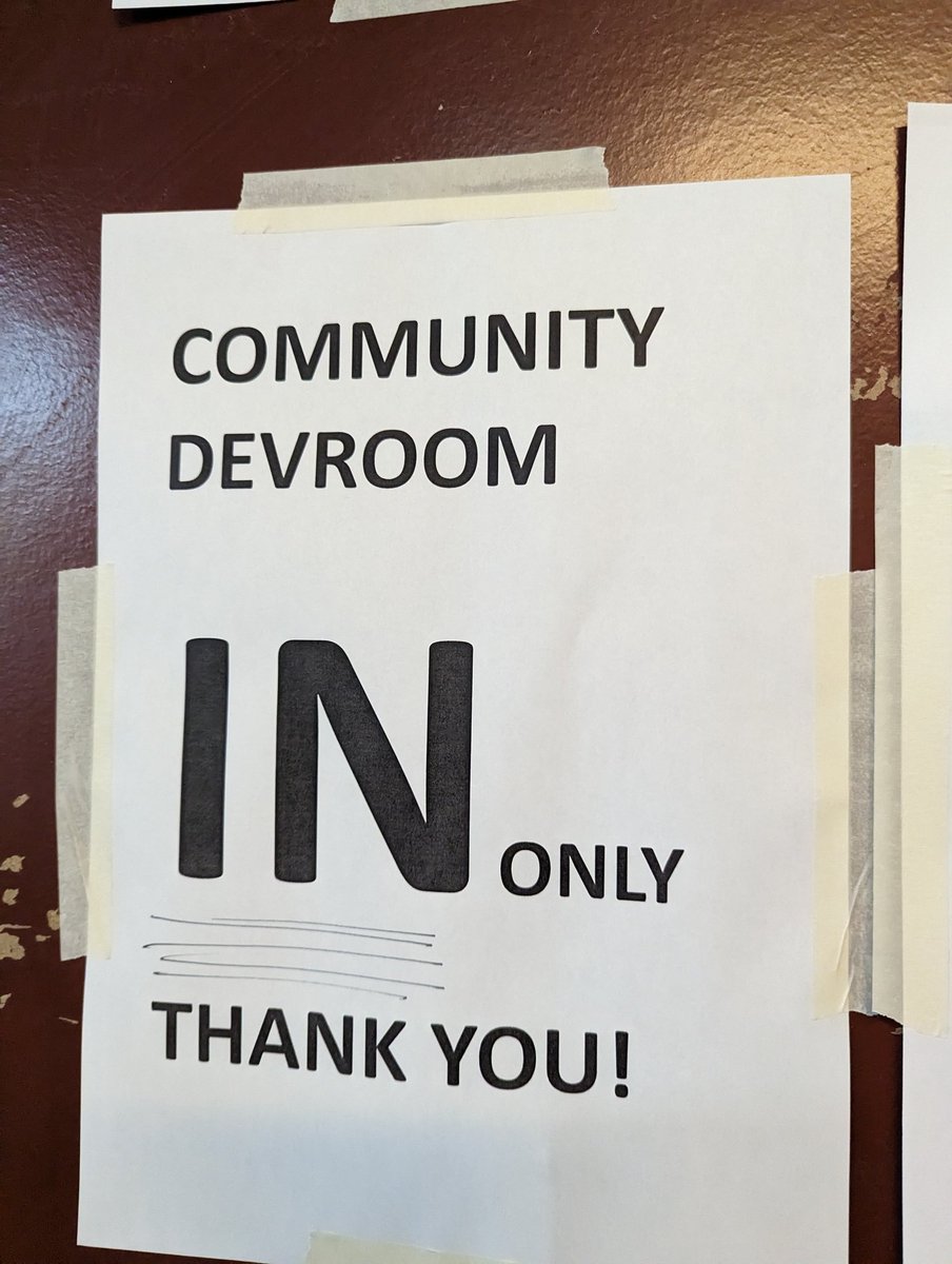 Great feeling of being back in person at  <a href="/fosdem/">FOSDEM @fosdem@fosstodon.org</a> with our community devroom! Stop by to have a snack and listen to some amazing talks!