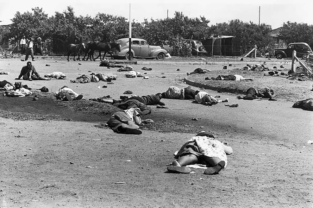 Did you know that during the Sharpeville massacre where our parents were protesting against pass laws, many white civilians volunteered to help the apartheid police and were handed weapons to go beat up our parents for protesting against discrimination in their own land?