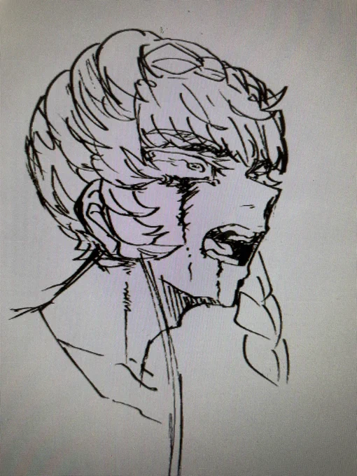 なんも考えてないでゴッホちゃん描いてて結構好みの顔になれたけどゴッホちゃんはこんな顔しないと自分の中で解釈違い起こしてる 