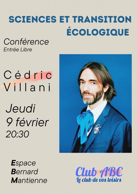 🟢 Quelle place des sciences et technologies dans la transition écologique ? Avec le Club ABC de Verrières, nous vous proposons d’aborder cette question d’une vibrante actualité.

📅 Jeudi 9/02 à 20h30
📍 Espace Bernard Mantienne, Verrières-le-Buisson
➡️ clubabc-verrieres.fr