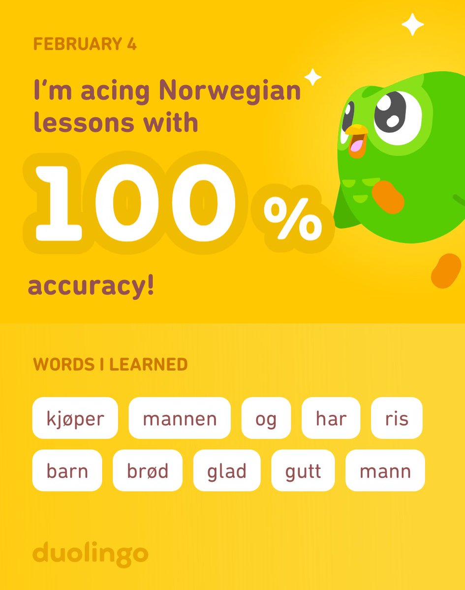 Ragnar51089299's tweet photo. Nailing this learning thing
#Duolingo 
#expandthemind 
#evolve 
#learn
#new
#things
#getcultured 
#bewell https://t.co/NuwfWZ8ngj