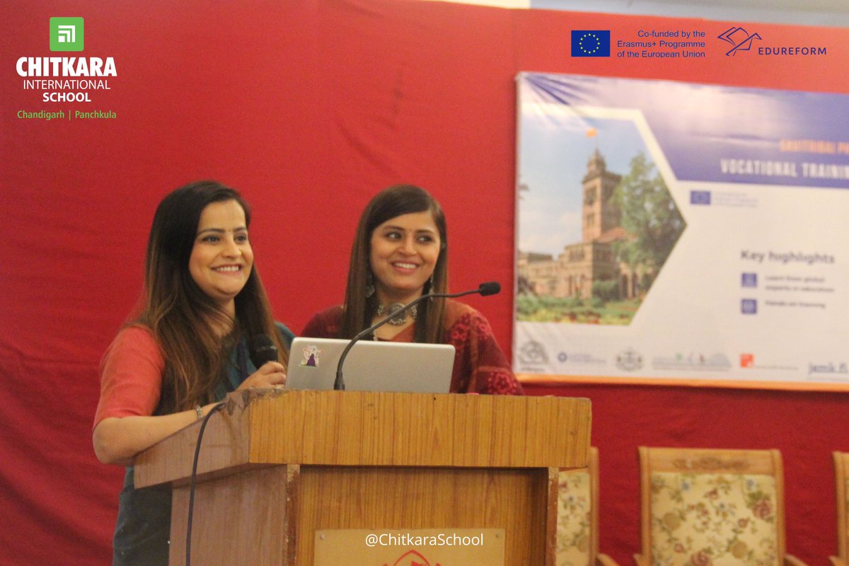 chitkara_school's tweet image. Dr Honey Chitkara, Principal of Chitkara International School &amp;amp; Associate Director, Chitkara International School, Chandigarh &amp;amp; Panchkula and Ms Dolma Pathela, Quality Evangelist (Manager) &amp;amp; English Coordinator, helmed an session for teachers , at the EDUREFORM&apos;S
#edureforms #CIS