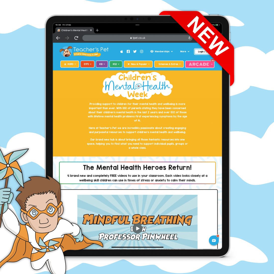 TeachersPetUK's tweet photo. 📣The Children's Mental Health Week Hub is now... LIVE!📣

Your one-stop shop for all of our wellbeing resources, from whole school schemes to one off lessons... we've got it all!✨

Check it out now at: https://t.co/70oGQtgVP1 https://t.co/Z5WDMJEMKh