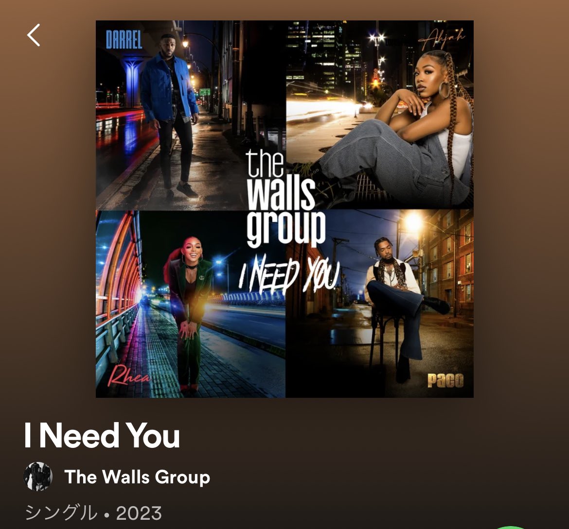 コンテンポラリーゴスペルグループのThe Walls Groupが新曲'I Need You'をリリースしました！制作は、お馴染みのウォーリン・キャンベルとエリック・ドウキンズ🔥🙌🏻🔥

@TheWallsGroup ✨
@WarrynCampbell ✨
@edawkins ✨
#GospelSunday ✨