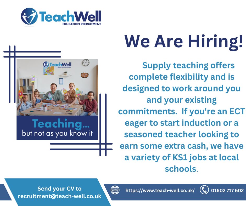 TeachWellLtd's tweet photo. #TeachWell #teaching #teachingassistants #education #educationjobs https://t.co/pAaASKdmCv