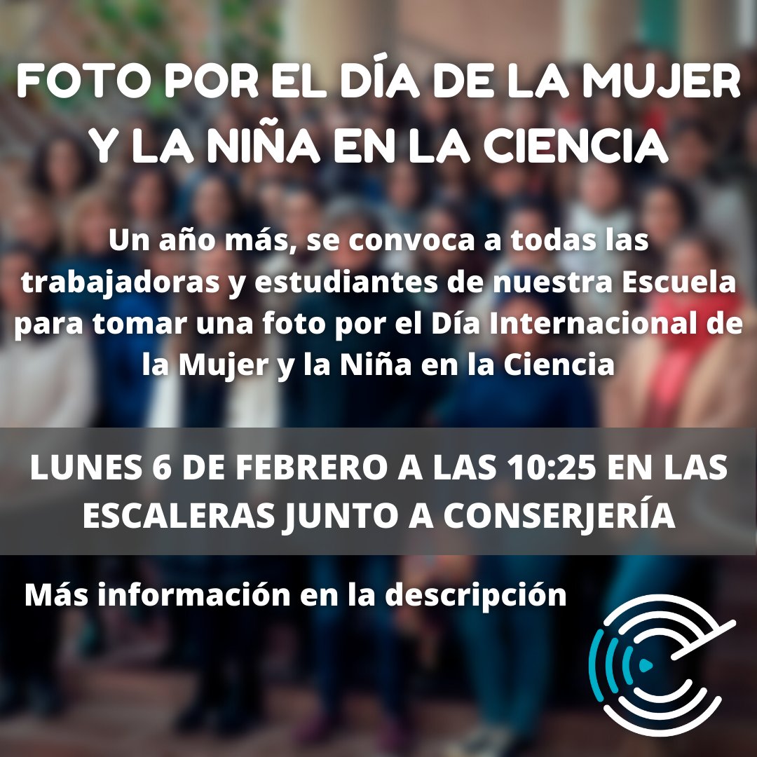 El 11F se celebra el Día Internacional de la Mujer y la Niña en la Ciencia. Como todos los años, en la ETSI se realizará una foto conjunta de todas las trabajadoras y estudiantes de la Escuela, para seguir visibilizando la labor y presencia de las mujeres en el ámbito tecnológico