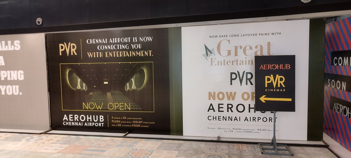 cinemaismylove's tweet photo. #PVRAerohub 5 Screens Multiplex from #pvrcinemas is Located Nearby #Tirusulam Railway Station / Metro Station & Opposite Building of #Airport, It's #Aerohub Mall Currently Under Construction, Snacks Rates are Extremely High, So Plan Accordingly 👍
#Pvr #Aerohub #Chennai https://t.co/LdSVsiHjST