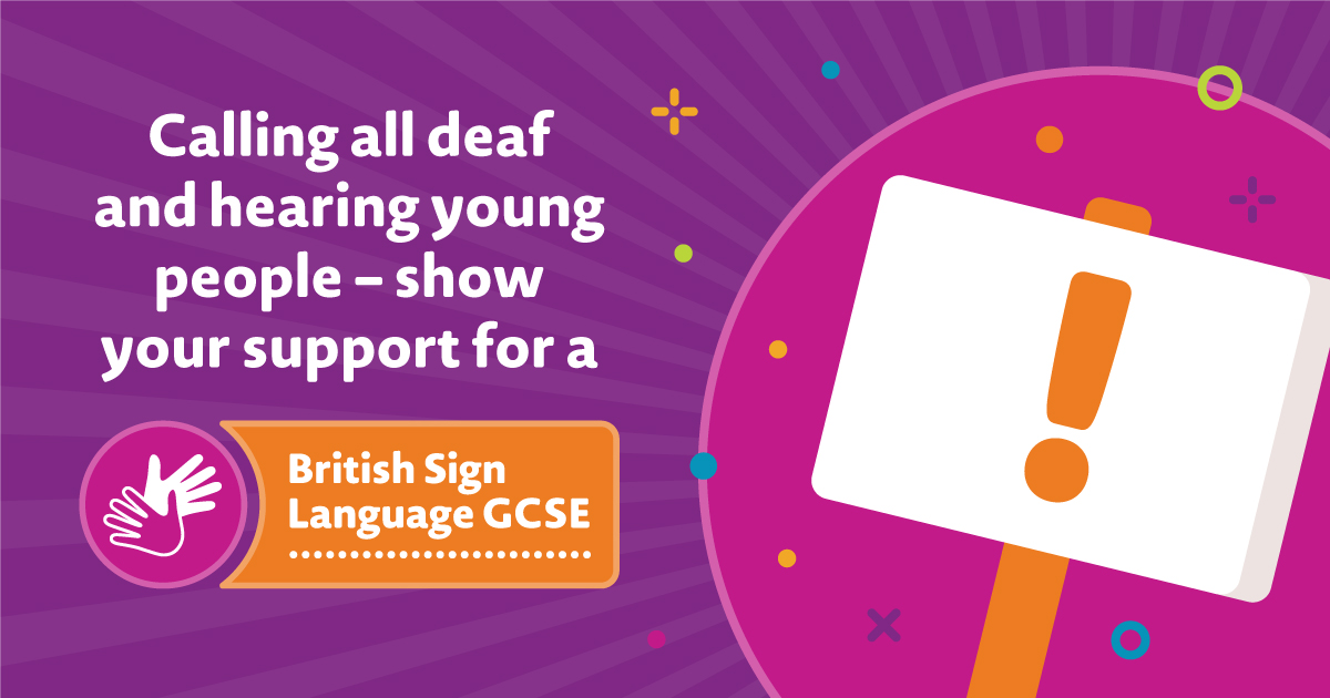 NDCS_UK's tweet image. The British Sign Language GCSE is very exciting because it allows students to learn BSL. There is currently a shortage of BSL interpreters, so this could be beneficial in addressing the issue. Show your support for the BSL GCSE by completing our survey. 

bit.ly/3GouuHD