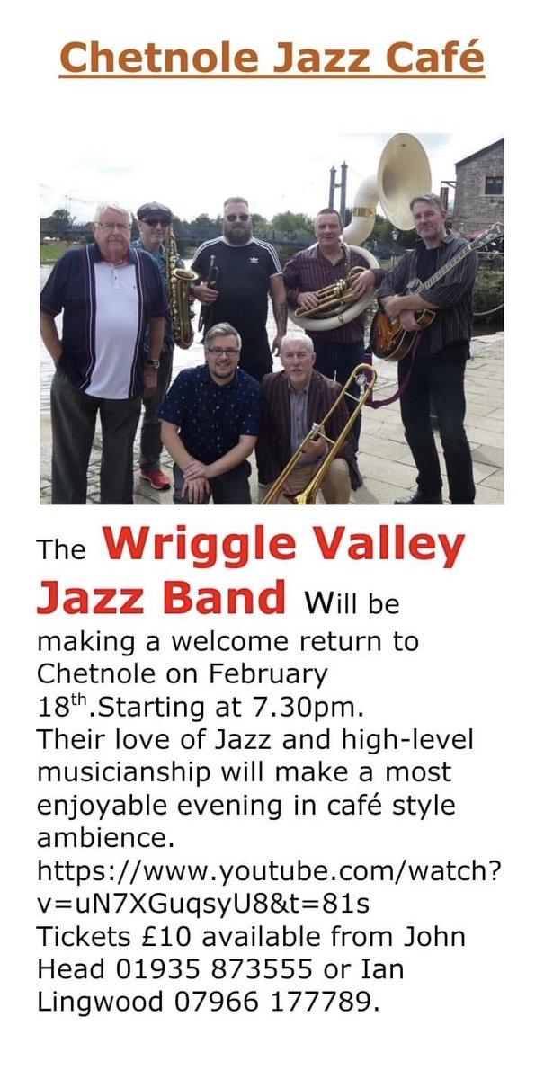 Come and see us at the Chetnole Jazz Cafe on 18th Feb.
