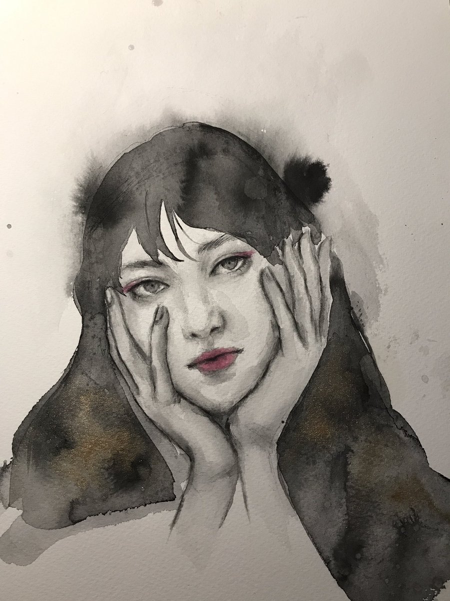 UsOk14's tweet photo. 色々実験しています

#墨絵
#墨
#カラーインク https://t.co/0AfwjFlgIy