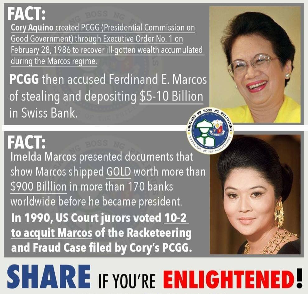 Akalain mo nanalo si Imelda Marcos sa TRIAL OF THE CENTURY kung saan banyaga ang mga tagahatol. Kung hindi totoo ang mga dokumento ng kayamanan ng Marcoses baka natalo sila. Hindi ba kayo nagtataka hindi kayang pabulaanan ng Amerika ang kayamanan ng mga Marcoses? Kase totoo ito!
