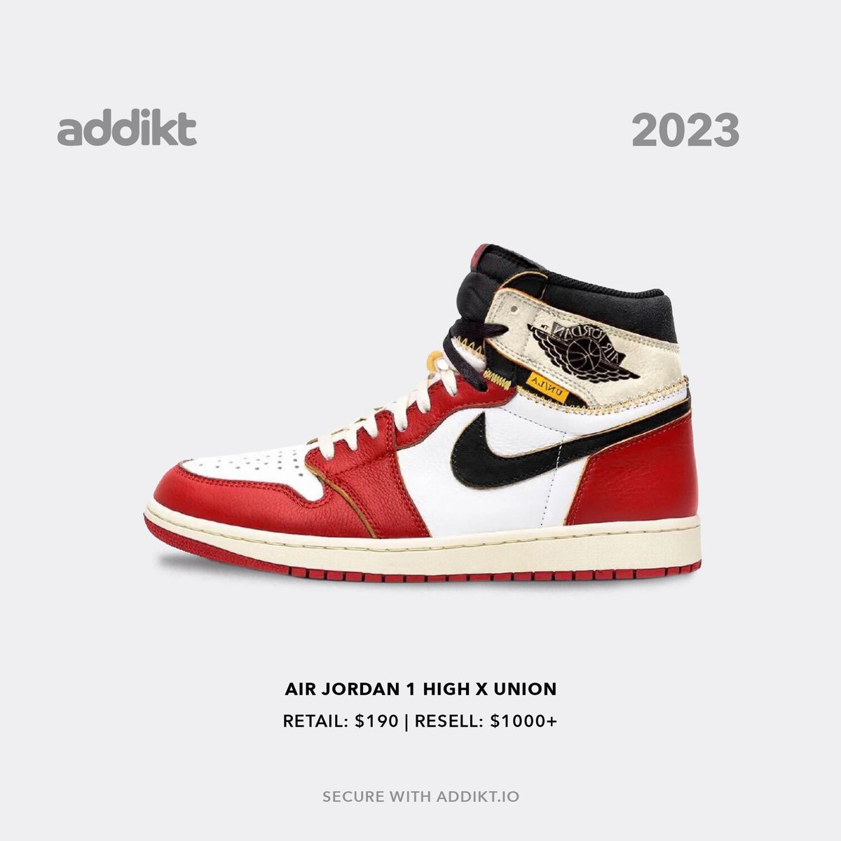 Air Jordan 1 High x Union new color way dropping this year!
Cop the drop with Addikt 
-
Sign up for Addikt restocks at Addikt.io or click the link in our bio.