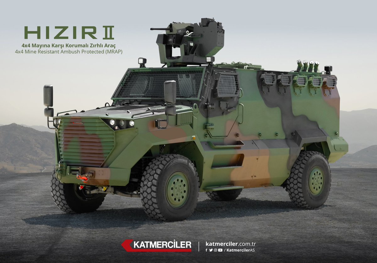 KatmercilerAS's tweet photo. HIZIR II - 4x4 Mayına Karşı Korumalı Zırhlı Araç / 4x4 Mine Resistant Ambush Protected (MRAP)
#Katmerciler #HızırII #Hızır #MRAP #MRAPVehicle #ZırhlıPersonelTaşıyıcı #ArmouredPersonnelCarrier #military #millisavunma #armoredvehicle #DefenseVehicles #securityvehicles #armoured https://t.co/zIzQGRMcgX
