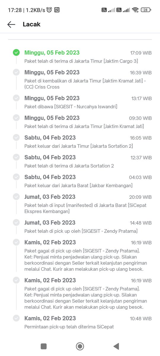 recehan's tweet photo. @sicepat_ekspres Min.. Problem apa ya sampe lama begini? 003124384461 https://t.co/fEqyCFoeWv
