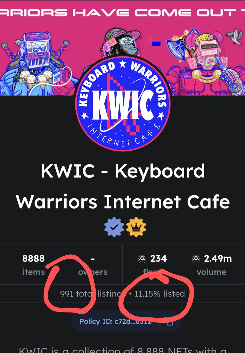 1LLICIT_NFT's tweet photo. Just over 8 weeks after mint kwic will complete their Phase 1 roadmap. 

After mint we accomplished a 6x and went below 1k listings, after consolidation we slowly went back over 1100 listings. Today we are back down to 991 listings and a 4x from mint with 2.49m volume. https://t.co/Atc9tZmsUq