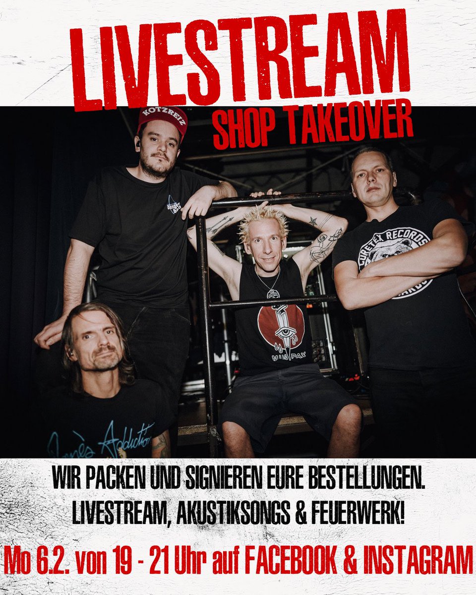 Montag 19 Uhr wird es wild!
Wir hoffen, dass ihr alle im Livestream dabei seid.
Alle Bestellungen von Sonntag und Montag können wir signieren. Ihr müsst uns einfach eure Bestellnummer auf Instagram oder Facebook per PM schicken und sagen was wir signieren sollen. ￼
#zsk