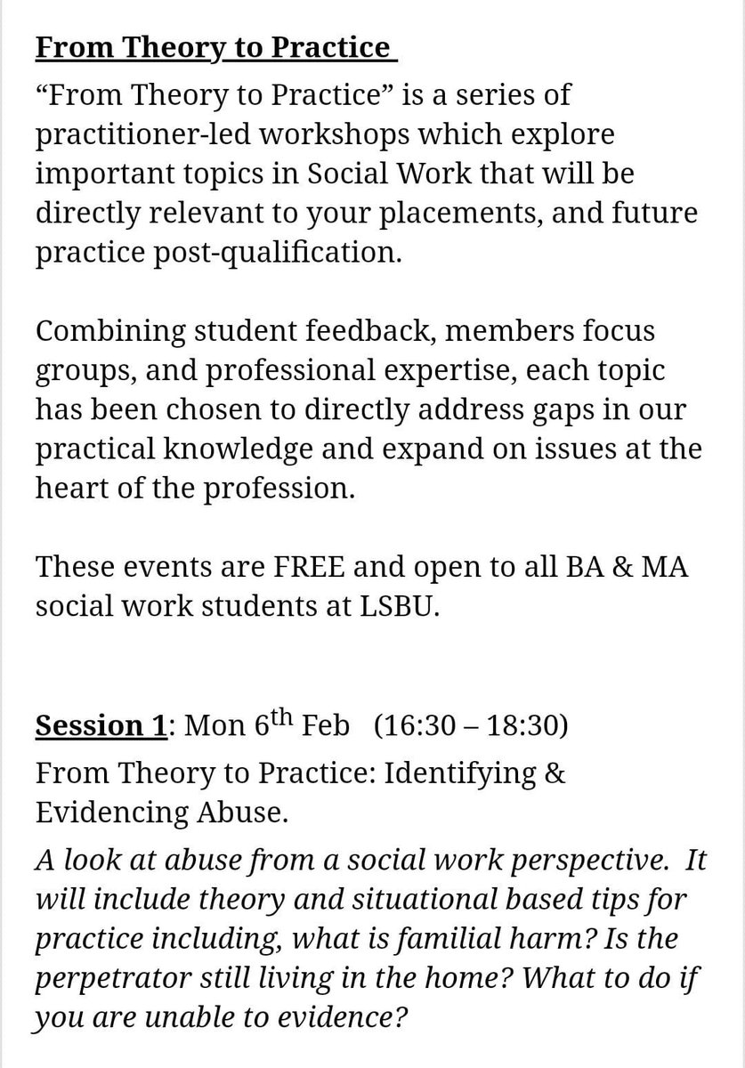 LSBU Social Work Society tweet media