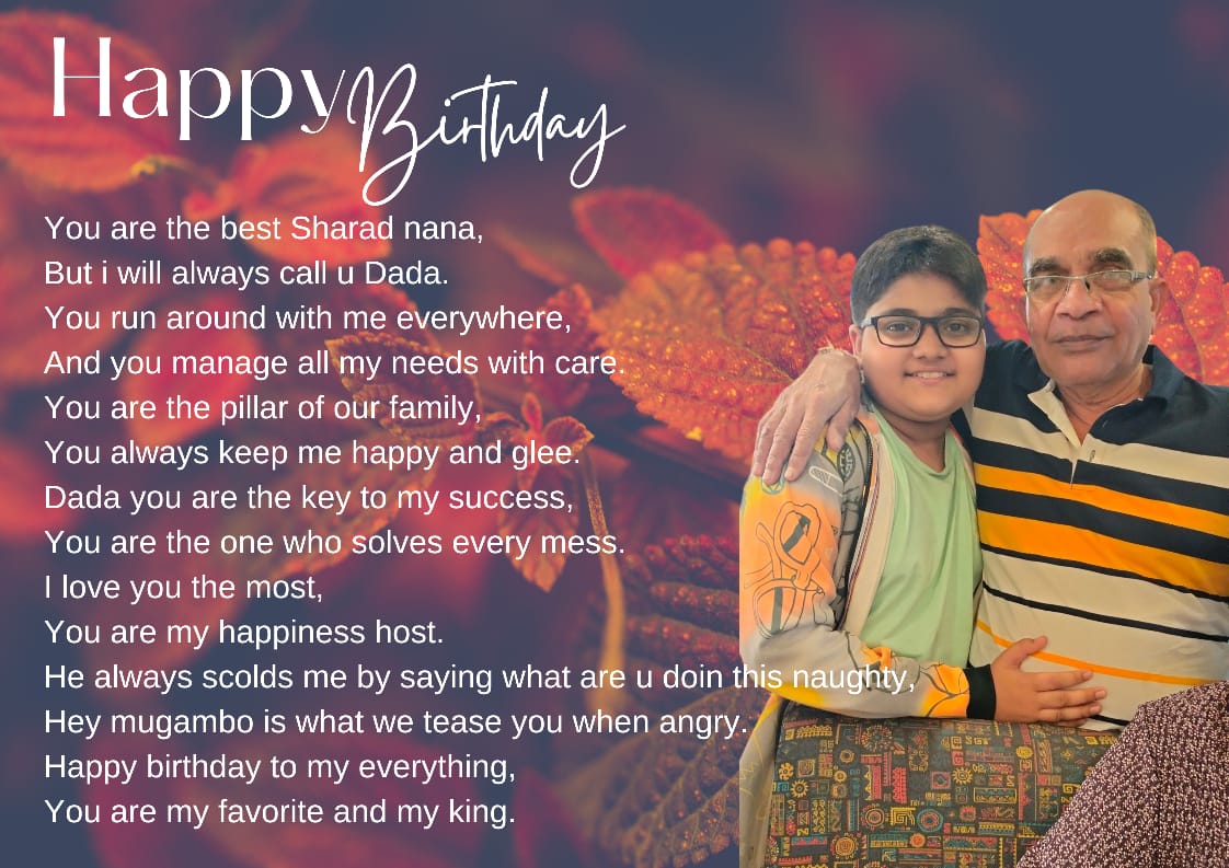 Hitansh05047022's tweet photo. Birthday wishes to my best grandfather

#birthdaypoem #grandfather #nana #grandparent #grandson https://t.co/a3rr5TxhIB
