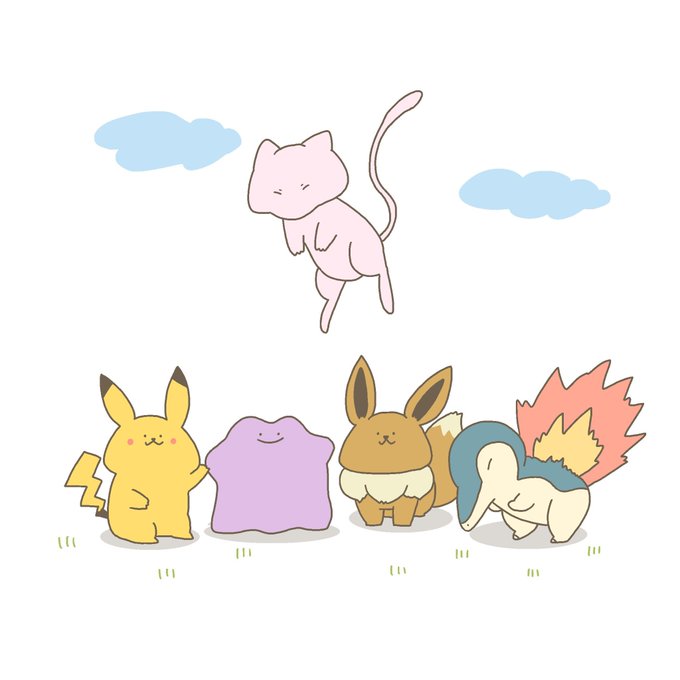今日はピカチュウの日!好きなポケモン寄せ集めฅ^>ω<^ฅ #ポケモンイラスト 