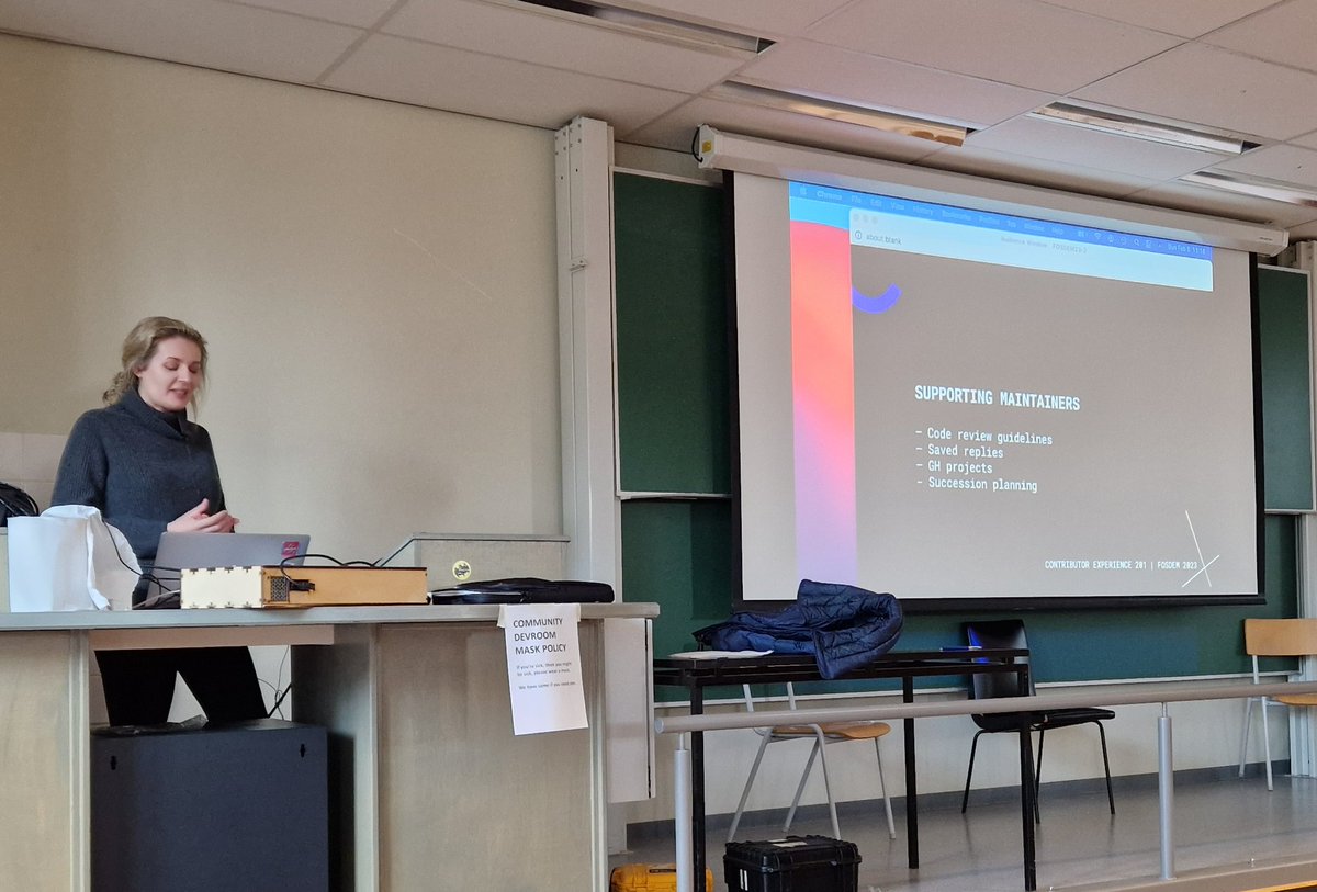 Feature request from Melissa Mendonça for <a href="/github/">GitHub</a>: saved replies on an Organisation-level <a href="/InessaPawson/">Inessa Pawson 💙💛</a> <a href="/contributorxp/">The Contributor Experience Community</a> #fosdem community dev room