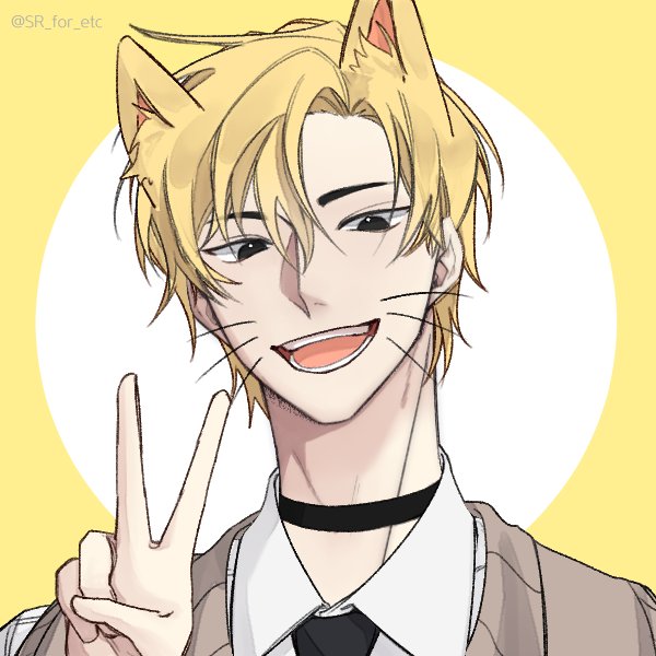 Weastversary's tweet photo. We also created "how i see myself and how i see my partner." Migu hyung with puppy ears and his fang and a visualization of choonsik if choonsik was a human😎 https://t.co/EgA23HW1MQ