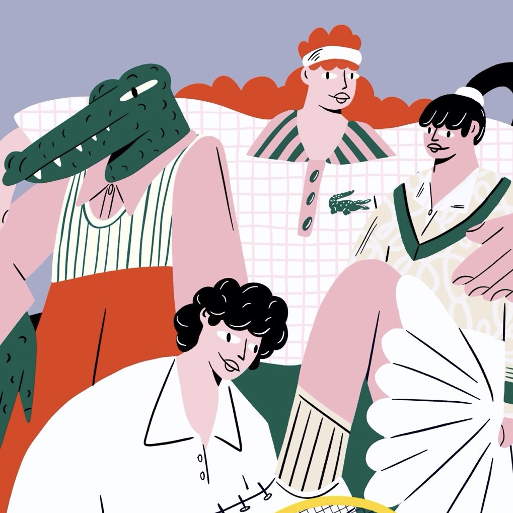 Spec I did last year for <a href="/Lacoste/">Lacoste</a>. Such an iconic brand🐊❤️ Collab one day would be a dream coming true 😍🤪#illustration #LACOSTE