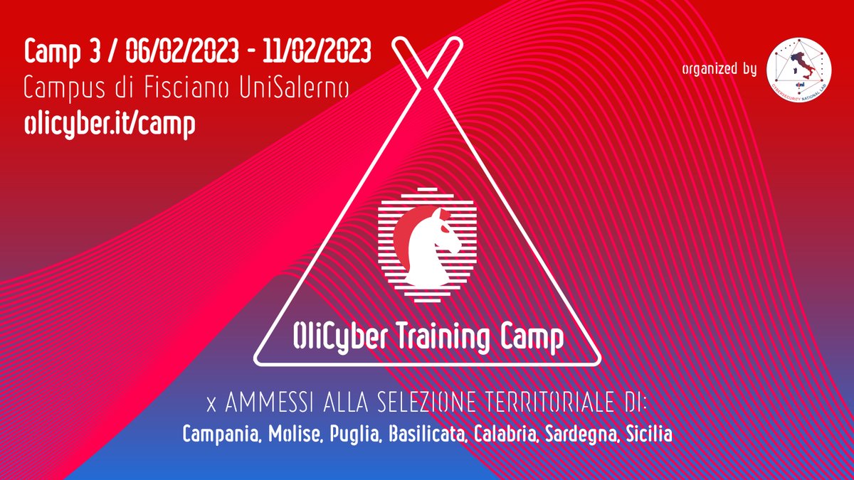 Guido Scorza (@guidoscorza) on Twitter photo #cosedagarante | Domani pomeriggio interverrò al terzo camp organizzato dal <a href="/CyberSecNatLab/">Cybersecurity National Lab</a>, per la formazione e l’addestramento dei giovani che si preparano alla selezioni per accedere a <a href="/OliCyberIT/">Olimpiadi Italiane di CyberSicurezza</a> | guidoscorza.it/6-febbraio-oli… |
<a href="/GPDP_IT/">Garante Privacy</a> <a href="/csirt_it/">CSIRT Italia</a> <a href="/MIsocialTW/">Ministero dell’Istruzione e del Merito</a> #cybersecurity #cosedagarante | Domani pomeriggio interverrò al terzo camp organizzato dal <a href="/CyberSecNatLab/">Cybersecurity National Lab</a>, per la formazione e l’addestramento dei giovani che si preparano alla selezioni per accedere a <a href="/OliCyberIT/">Olimpiadi Italiane di CyberSicurezza</a> | guidoscorza.it/6-febbraio-oli… |
<a href="/GPDP_IT/">Garante Privacy</a> <a href="/csirt_it/">CSIRT Italia</a> <a href="/MIsocialTW/">Ministero dell’Istruzione e del Merito</a> #cybersecurity
