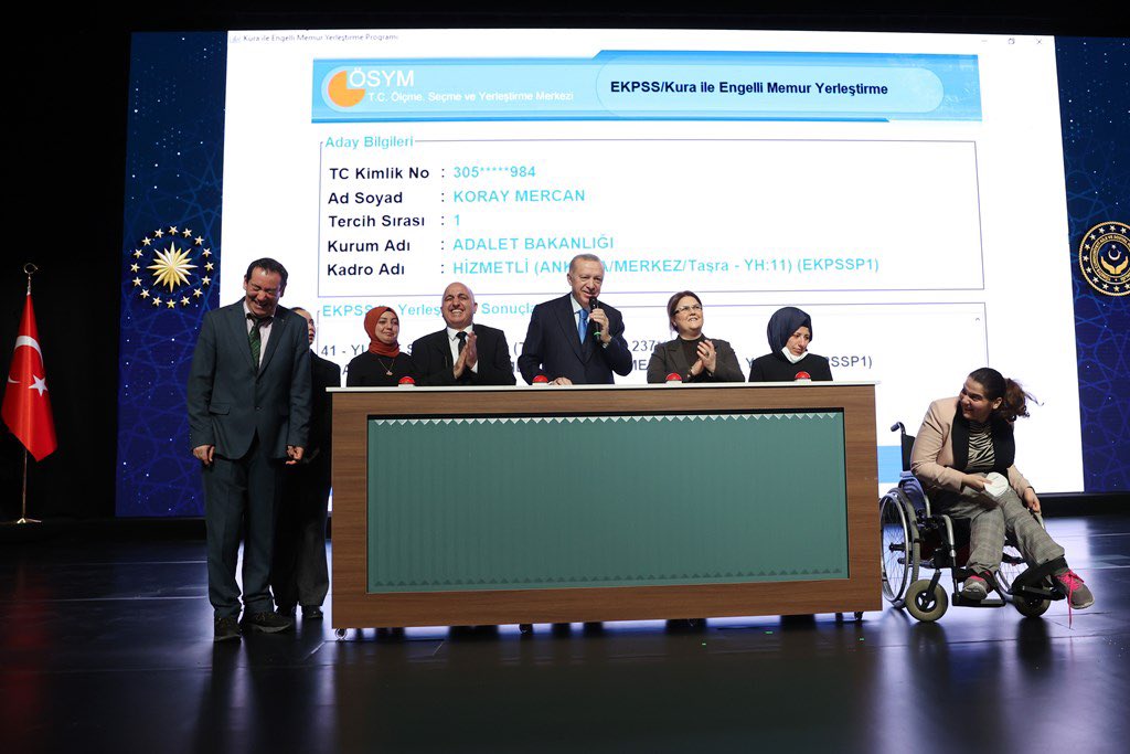 Bakanımız Sn. <a href="/deryayanikashb/">Derya Yanık</a>: “Şubat ayı sonunda Cumhurbaşkanımızın teşrifleriyle 2.323 engelli bireyin kamuya memur olarak yerleştirilmesini gerçekleştireceğiz. Böylelikle kamuda çalışan engelli memur sayımızı 67.985’e çıkarmış olacağız.”

aile.gov.tr/haberler/bakan…