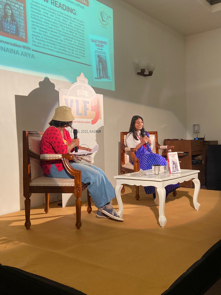 appadappajappa's tweet photo. Super duper session by Sunaina Arya on Dalit Feminist Theory at @lit_vid 💫

#VLF23 https://t.co/zw0jYptYki