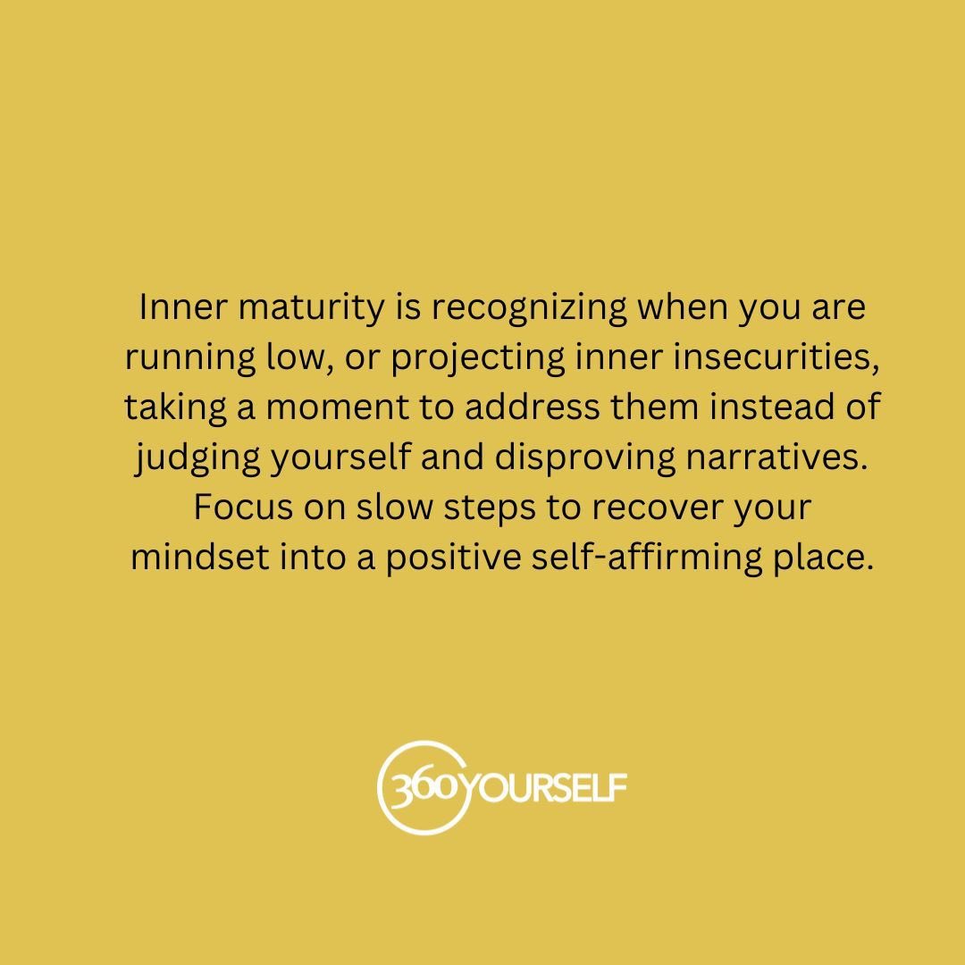 Yourself360's tweet photo. Inner maturity is recognising where you are❤️

#mentalhealth #love #PodcastAndChill #podcast #podcasts #selfawareness https://t.co/171QjrmBTa