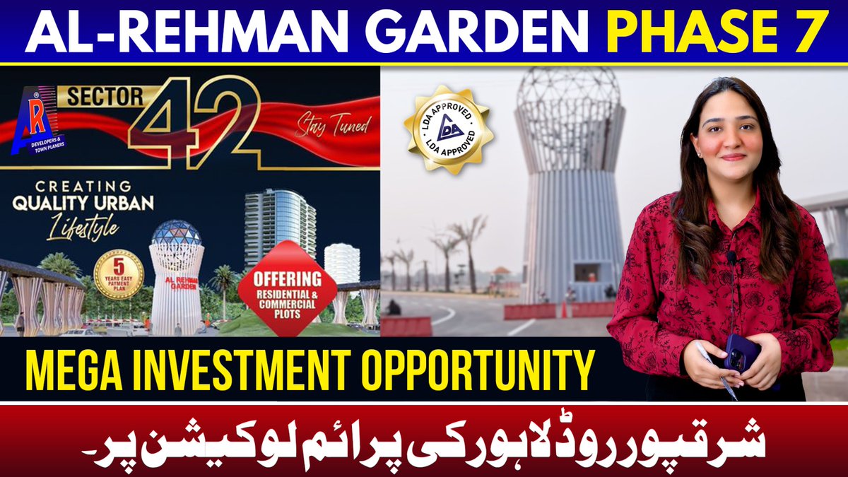 TitaniumAgency's tweet photo. Al Rehman Garden Phase 7 Lahore | New Deal Launched | Plot For Sale | LDA Approved | Complete Detail
https://t.co/3Xnja6NrCp
โซธ ๐๐ผ๐ฟ ๐๐ผ๐ผ๐ธ๐ถ๐ป๐ด๐ & ๐๐ฒ๐๐ฎ๐ถ๐น๐:
โ ๐ฒ๐๐๐/๐๐๐๐๐๐ฐ๐๐ : +92-325-1685221
#TitaniumAgency #AlRehmanGardenPhase7 #Sector42 #Lahore https://t.co/oSmU9RvOQk