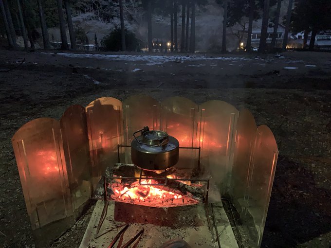 この前行ったキャンプの朝の風景 