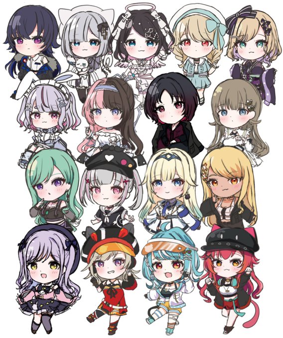 VGGC5thもオールキャラステッカー出すよのラフ 