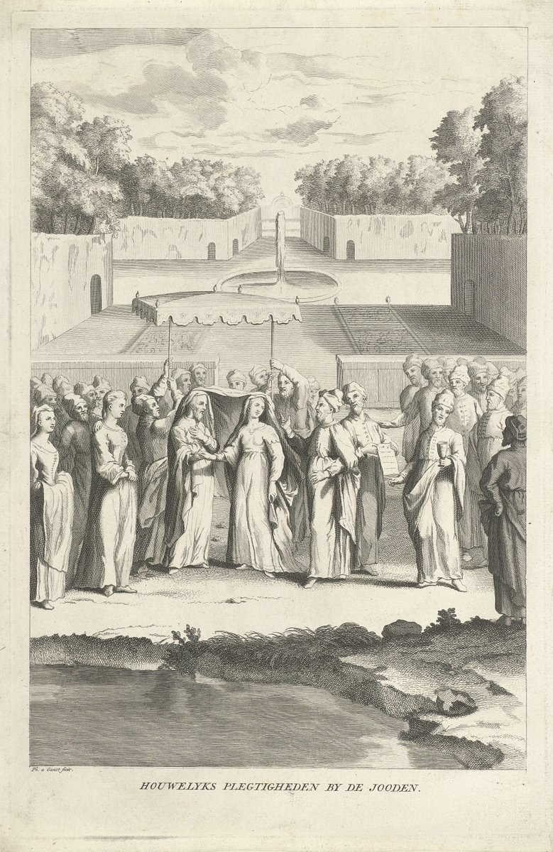 Our next random Iconclass notation is 12A7311, which is used to catalogue depictions of "'huppah', canopy used in Jewish wedding".