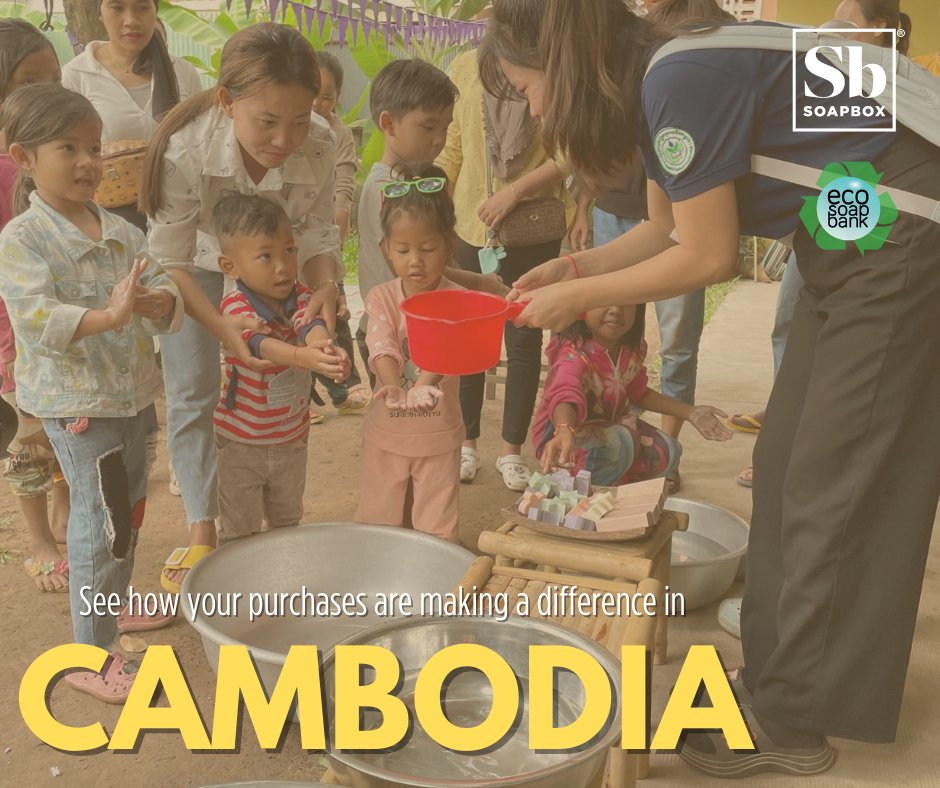 SoapboxCare's tweet image. A few of our team members are in Cambodia working with our long time partners @EcoSoapBank to get a hands-on view of how to make soap and provide hygiene access to those in need. Head on over to our Instagram highlights to watch the process! #soapbox #mysoapbox #givingback