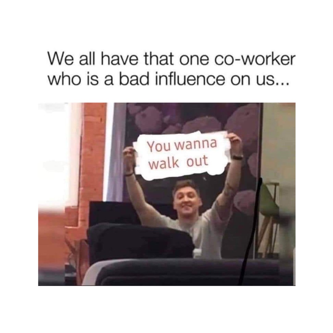 dannyscullsdca's tweet photo. Turns out he's the most productive one in the office. 🙂

#businessmemes #accurateaf #financememes #relatable #work https://t.co/8ztBMpcfIU