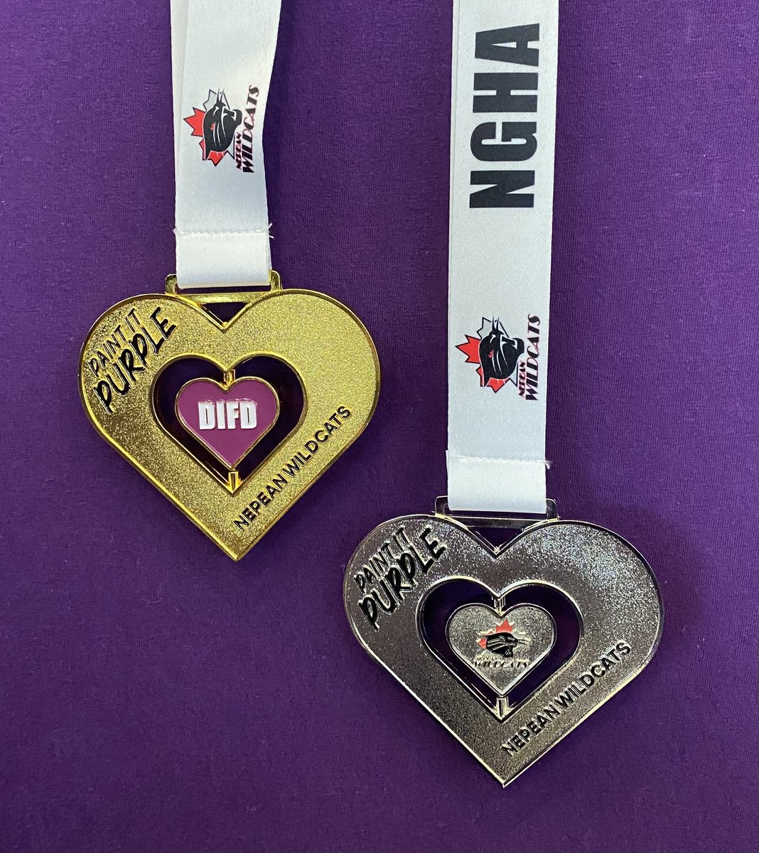 Our 41st annual Paint it Purple for DIFD house league tournament wraps up today! Who will get to take home one of these beauties?

#nghatourney2023 #weallskatetogether #paintitpurple #DIFD #nepeanwildcats #houseleague #NGHA #hockeytournament 🏒💜