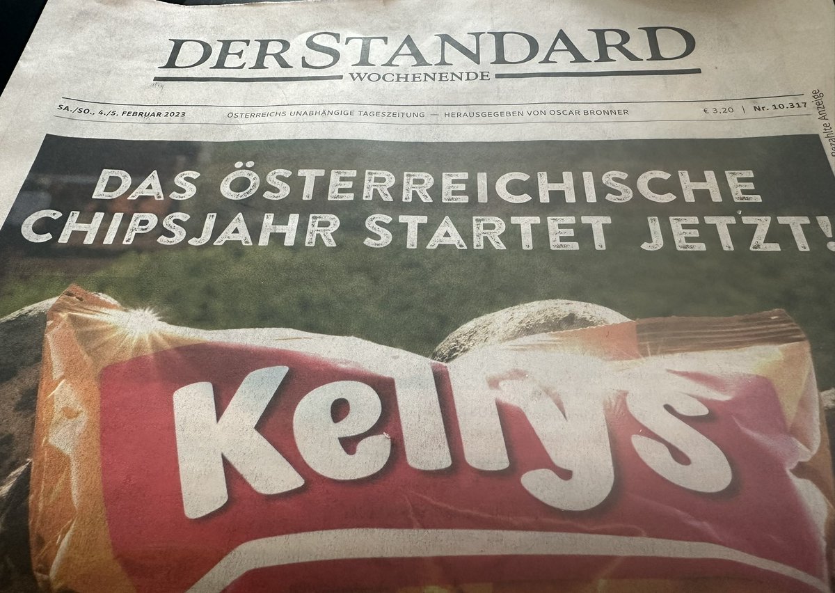 Christoph Binder (@bindernutrition) on Twitter photo Eine Chipswerbung (Chipsjahr?!) am Titelblatt !!??
Gesellschaftspolitische Verantwortung schaut leider anders aus… und kurz vor dem Welt Adipositas Tag ots.at/amp/pr/OTS_202…
<a href="/derStandardat/">DER STANDARD</a> <a href="/AdipositasTag/">AdipositasTag</a> Eine Chipswerbung (Chipsjahr?!) am Titelblatt !!??
Gesellschaftspolitische Verantwortung schaut leider anders aus… und kurz vor dem Welt Adipositas Tag ots.at/amp/pr/OTS_202…
<a href="/derStandardat/">DER STANDARD</a> <a href="/AdipositasTag/">AdipositasTag</a>