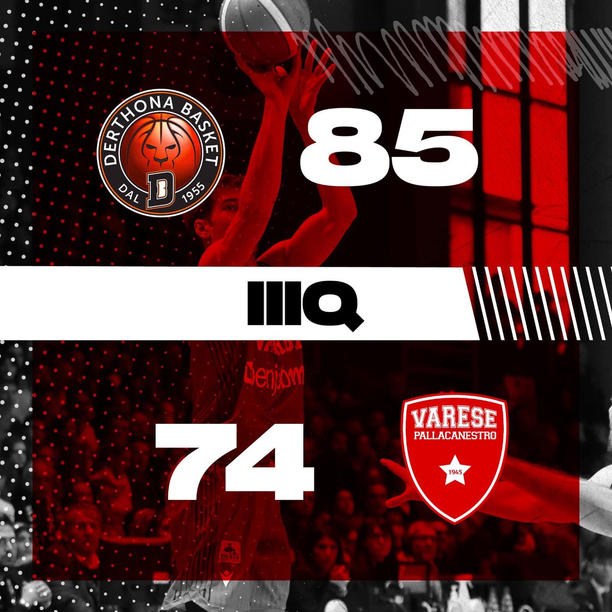 PallVarese's tweet image. Terzo quarto in favore dei padroni di casa che si portano sul +11 ☹️ 
#TorVar #NoiSiamoVarese