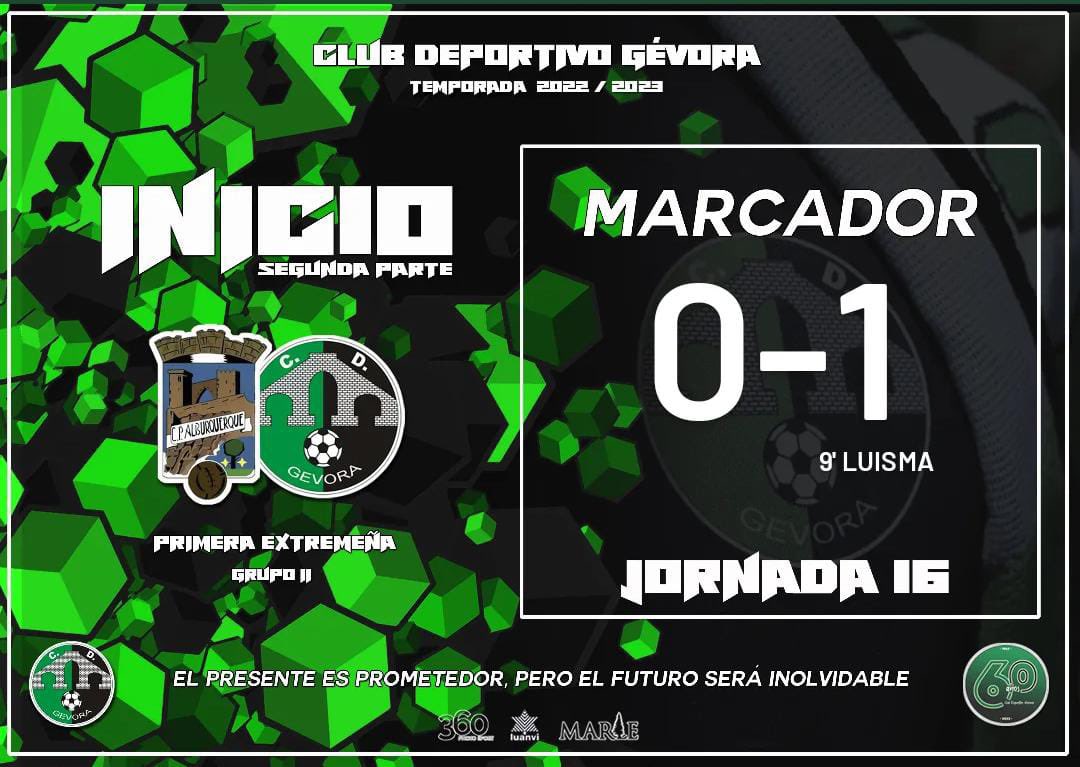CdGevora's tweet photo. ▶️ 𝗜𝗡𝗜𝗖𝗜𝗢 𝗦𝗘𝗚𝗨𝗡𝗗𝗔 𝗣𝗔𝗥𝗧𝗘
➡️ @CPAlburquerque 0-1 @CdGevora
#Jornada16
#AlburCDG https://t.co/M4eciJRHhn