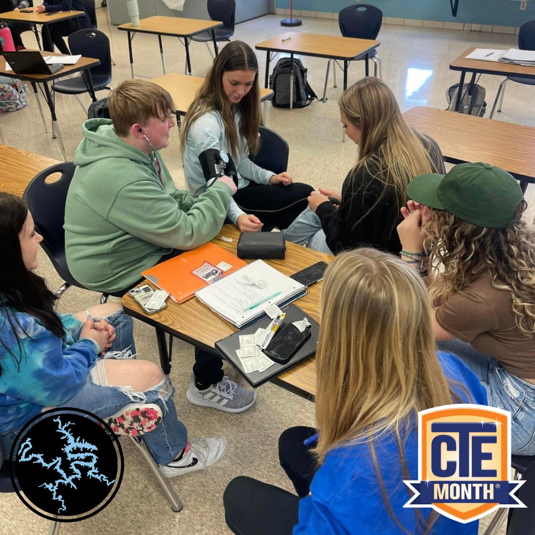 LCTC Foundations of Health Science students were busy practicing taking blood pressures. The hands on learning that happens in CTE Classrooms is just one more reason why #LCTCistheplacetoBE #CTE #28daysofCTE #SHOWMESuccess